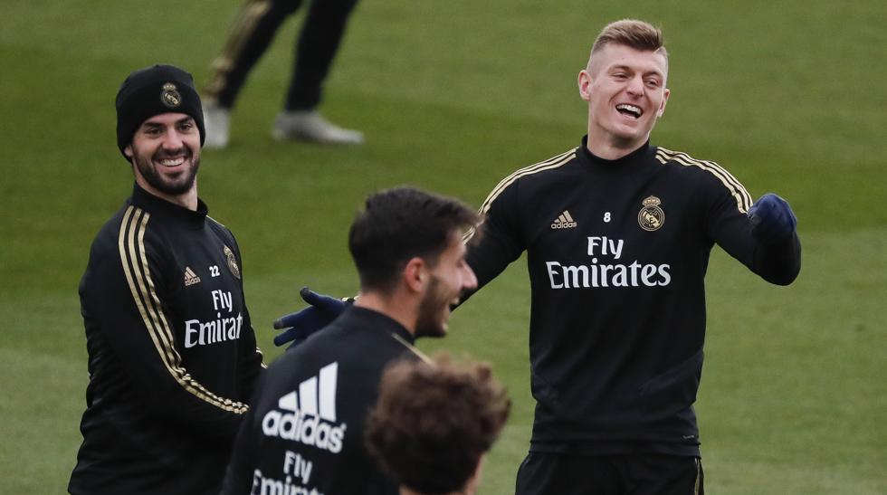 Real Madrid training Toni Kroos