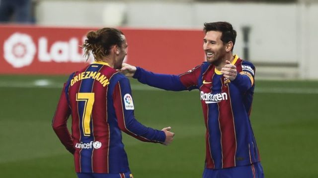 Antoine Griezmann y Lionel Messi