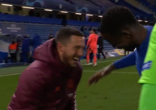 Eden Hazard laughing