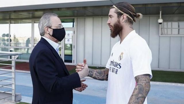 Florentino Perez and Sergio Ramos