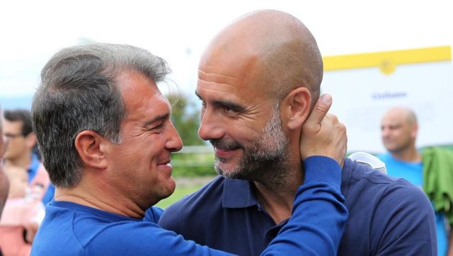 Joan Laporta and Pep Guardiola