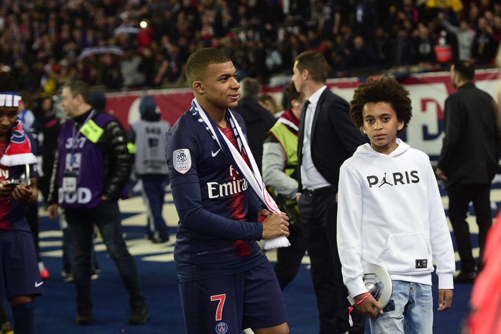 Kylian Mbappe with his younger brother Ethan