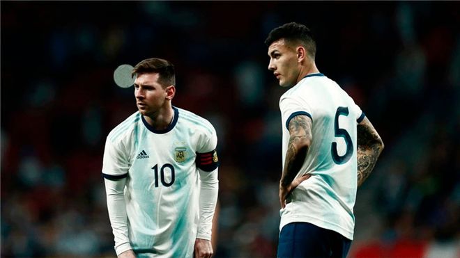 Lionel Messi and Leandro Paredes
