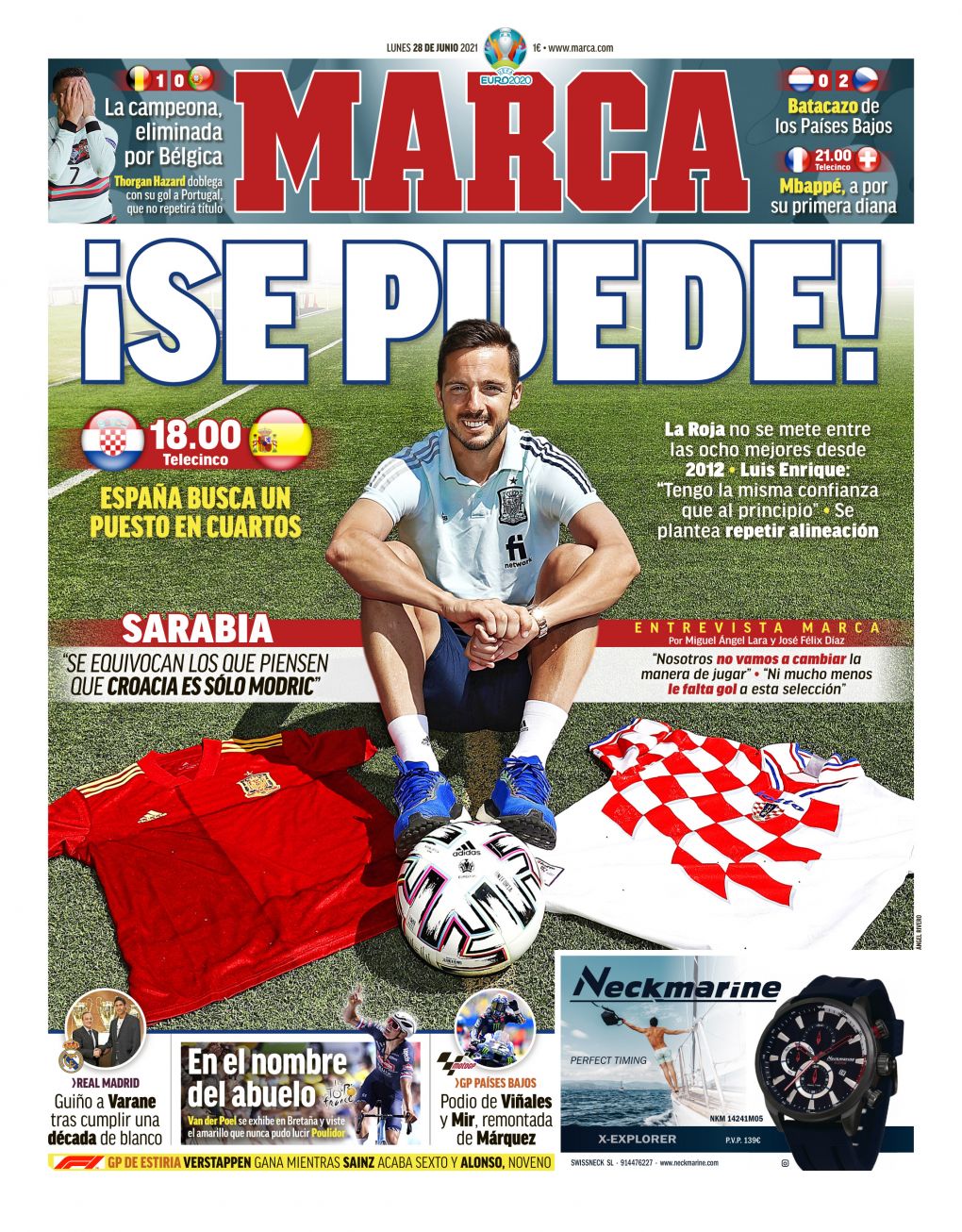 Today's Spanish Papers Spain gear up for crucial Euro 2020 last 16