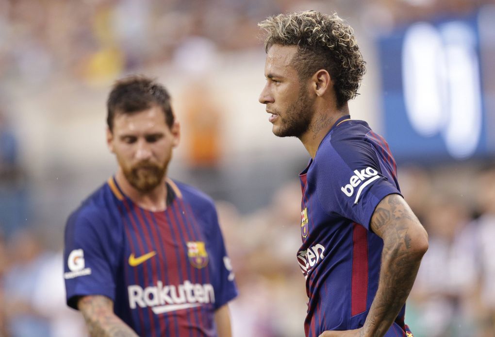 Neymar Jr and Lionel Messi