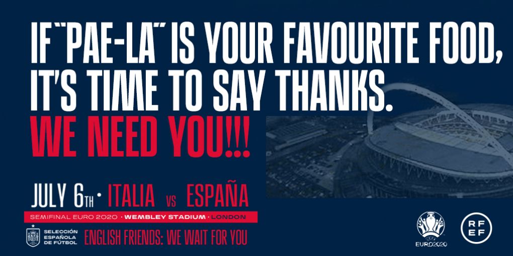 RFEF Tweet to Spain fans in the UK