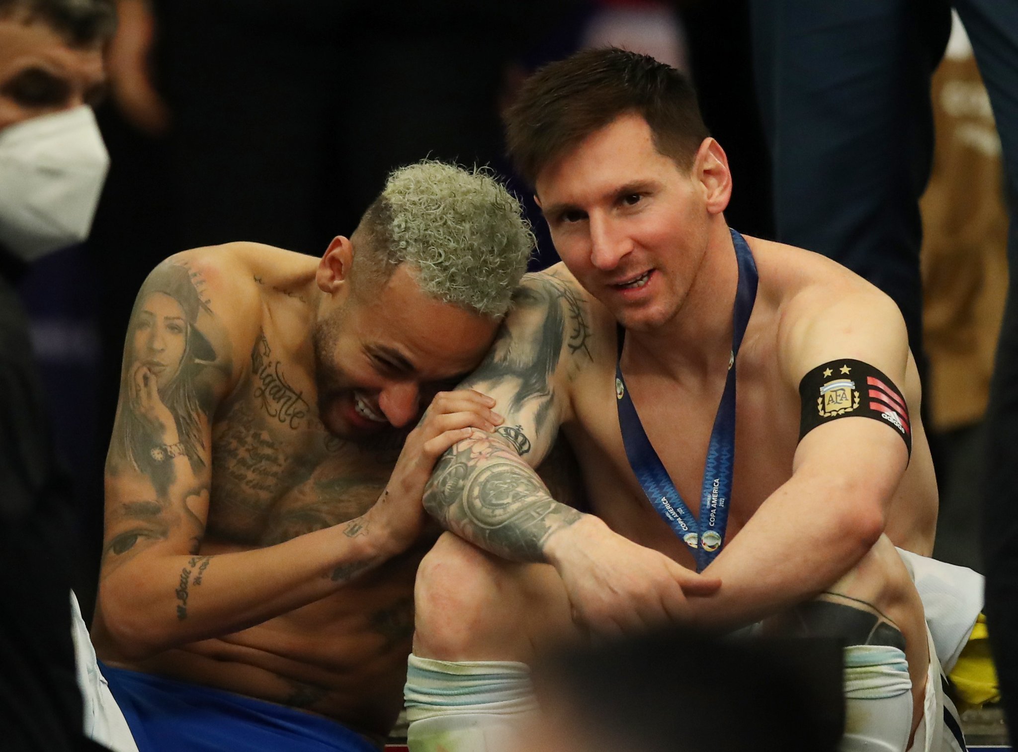 Watch: Lionel Messi and Neymar share touching moment after Copa America