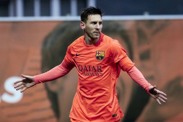 messi orange jersey