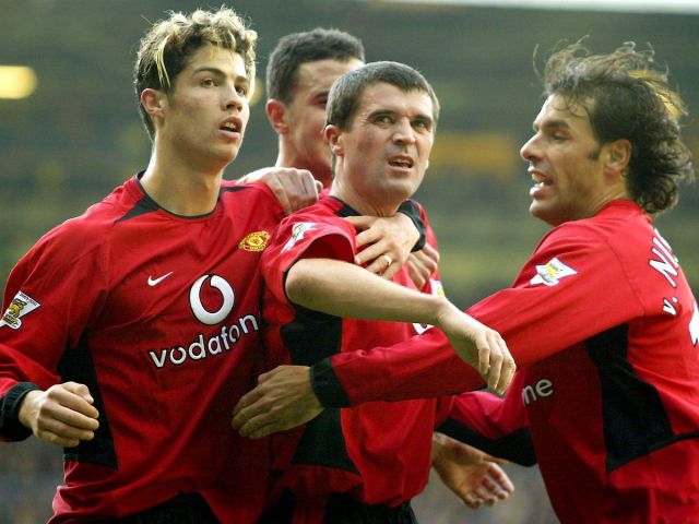 Cristiano Ronaldo and Roy Keane