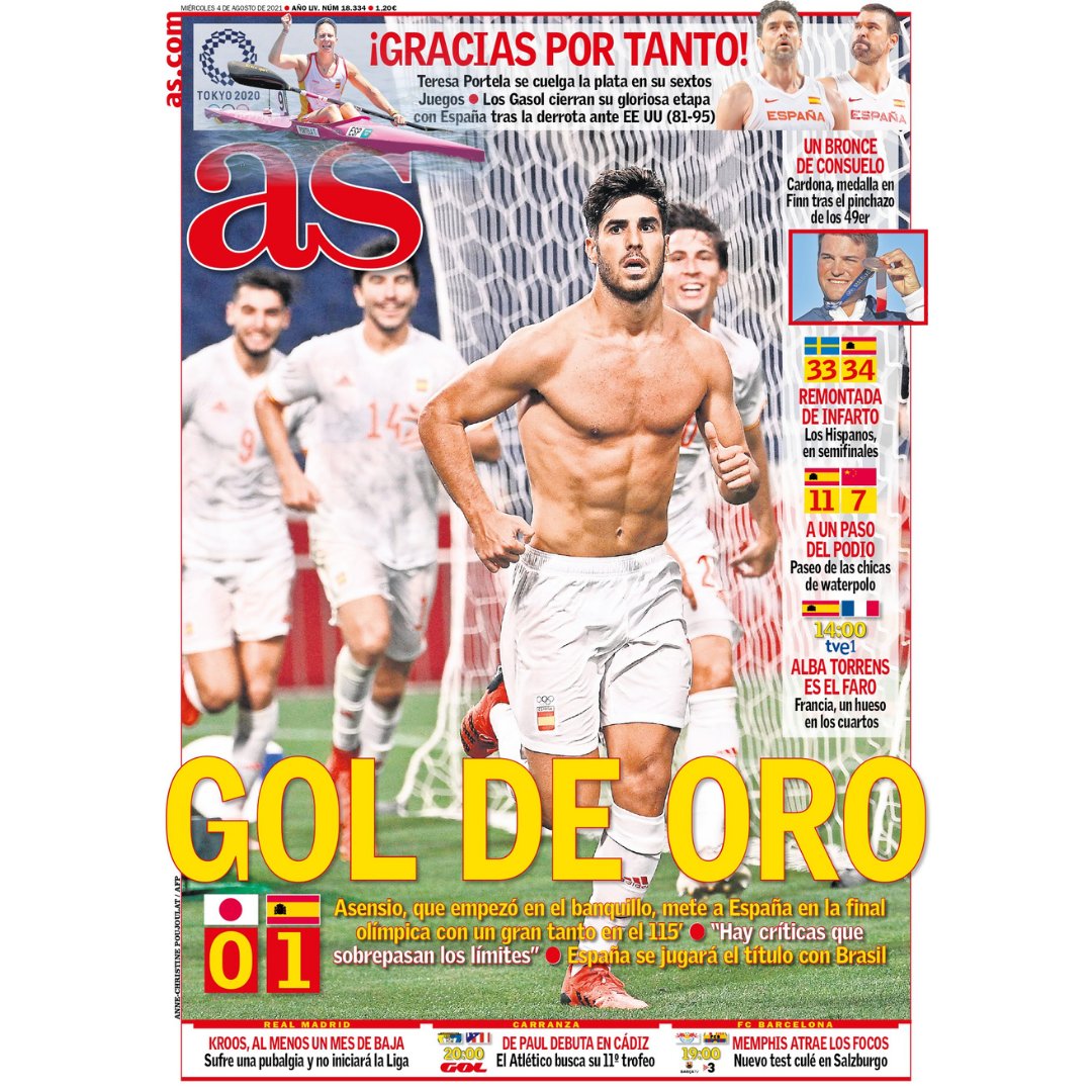 Today's Papers: Marco Asensio gives La Roja a shot at ...