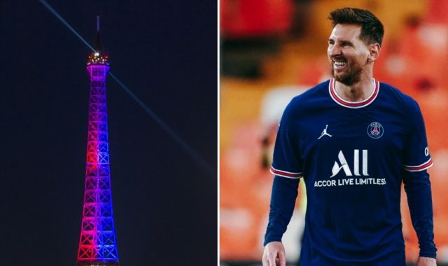 Eiffel Tower and Lionel Messi