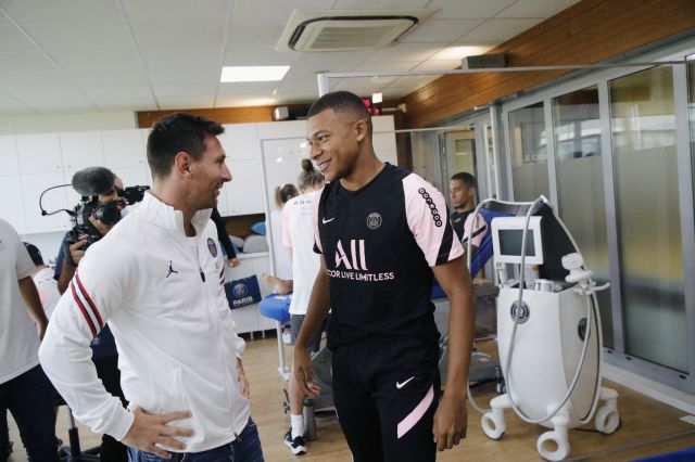 Lionel Messi and Kylian Mbappe