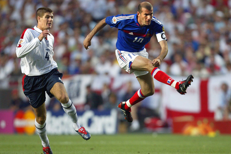 Steven Gerrard and Zinedine Zidane