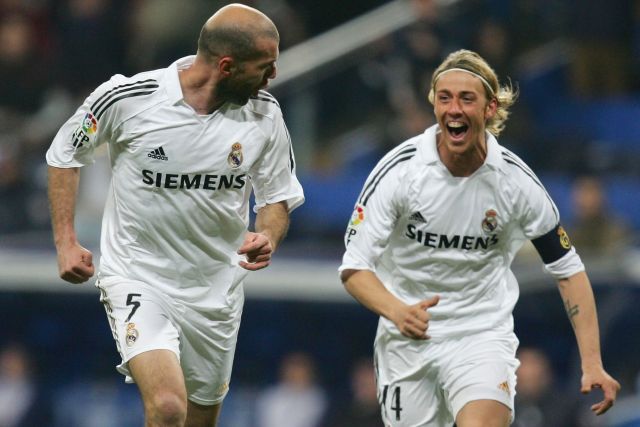 Zinedine Zidane and Guti