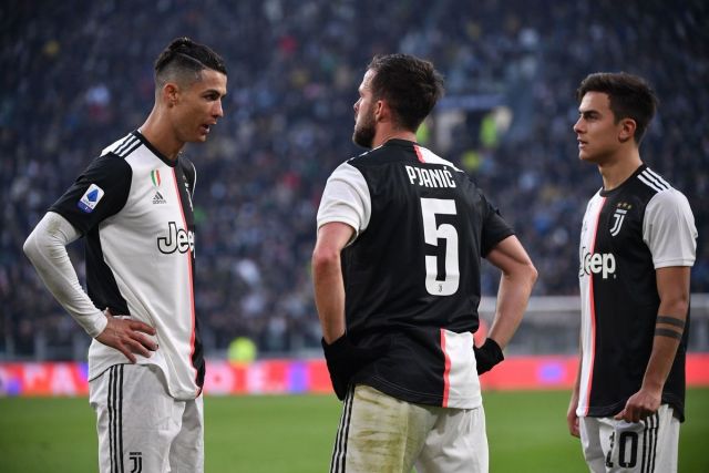 Cristiano Ronaldo, Miralem Pjanic and Paulo Dybala