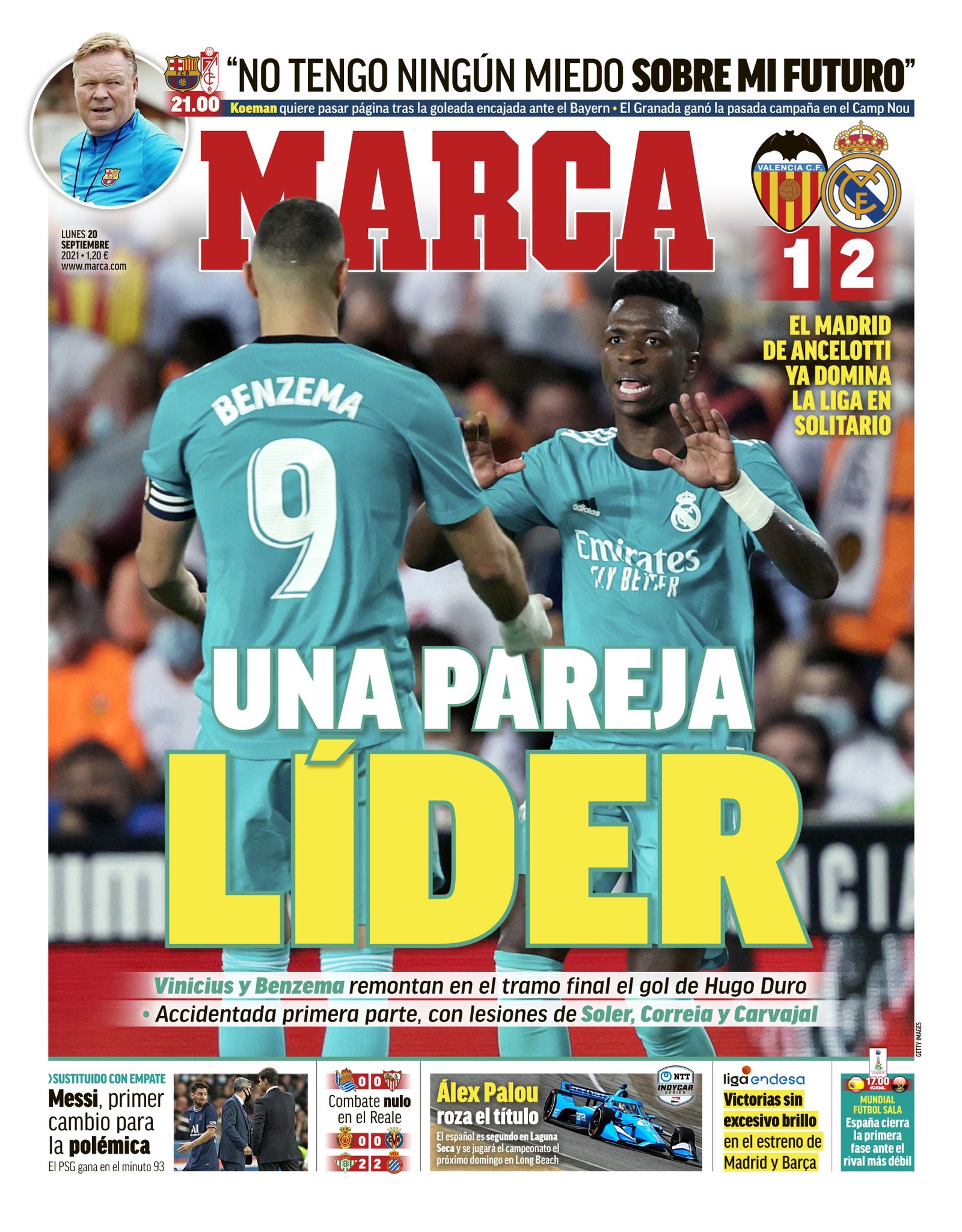 Today S Spanish Papers Real Madrid Fight Back To Beat Valencia And Barcelona Gear Up For Granada Clash My Soccer Hub