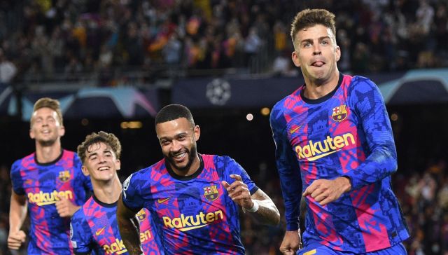 Gerard Pique and his Barcelona teammates