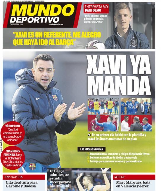 Today S Papers La Roja Prepare For Titanic Week As Xavi Lays Down The Law At Barcelona