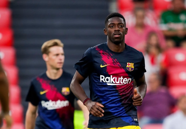 Ousmane Dembélé of FC Barcelona is being eyed by Newcastle United