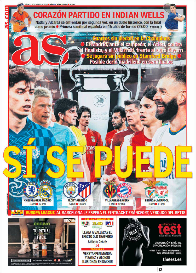 Morning Papers: Reacción a los sorteos europeos de los cuatro equipos españoles restantes