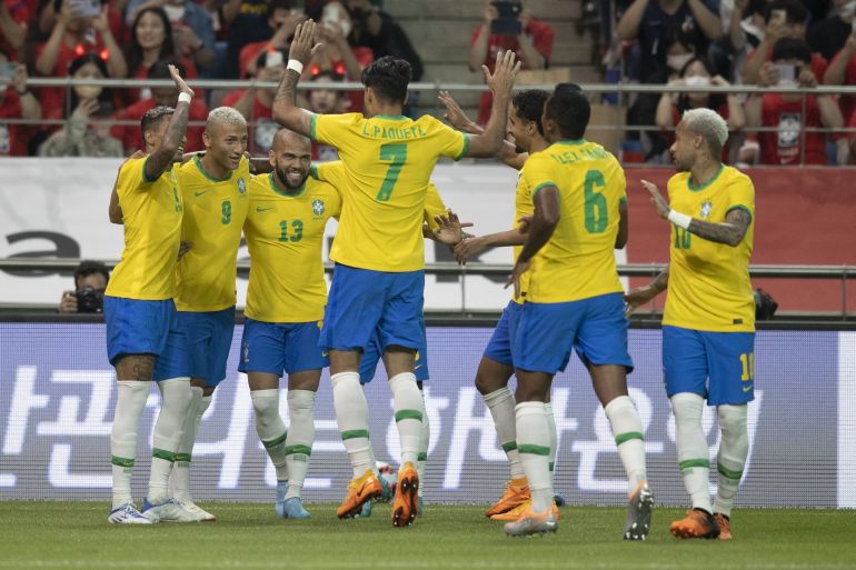 Neymar scores 2 as Brazil routs South Korea 5-1