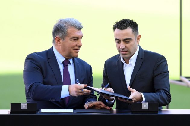 Joan Laporta and Xavi