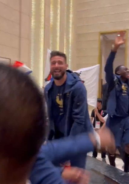 Watch: France celebrate World Cup progression in hotel lobby fountain