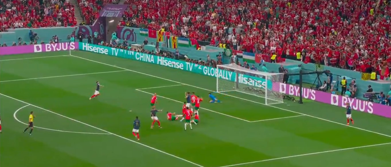 WATCH: Theo Hernandez shocks Morocco with early acrobatic finish
