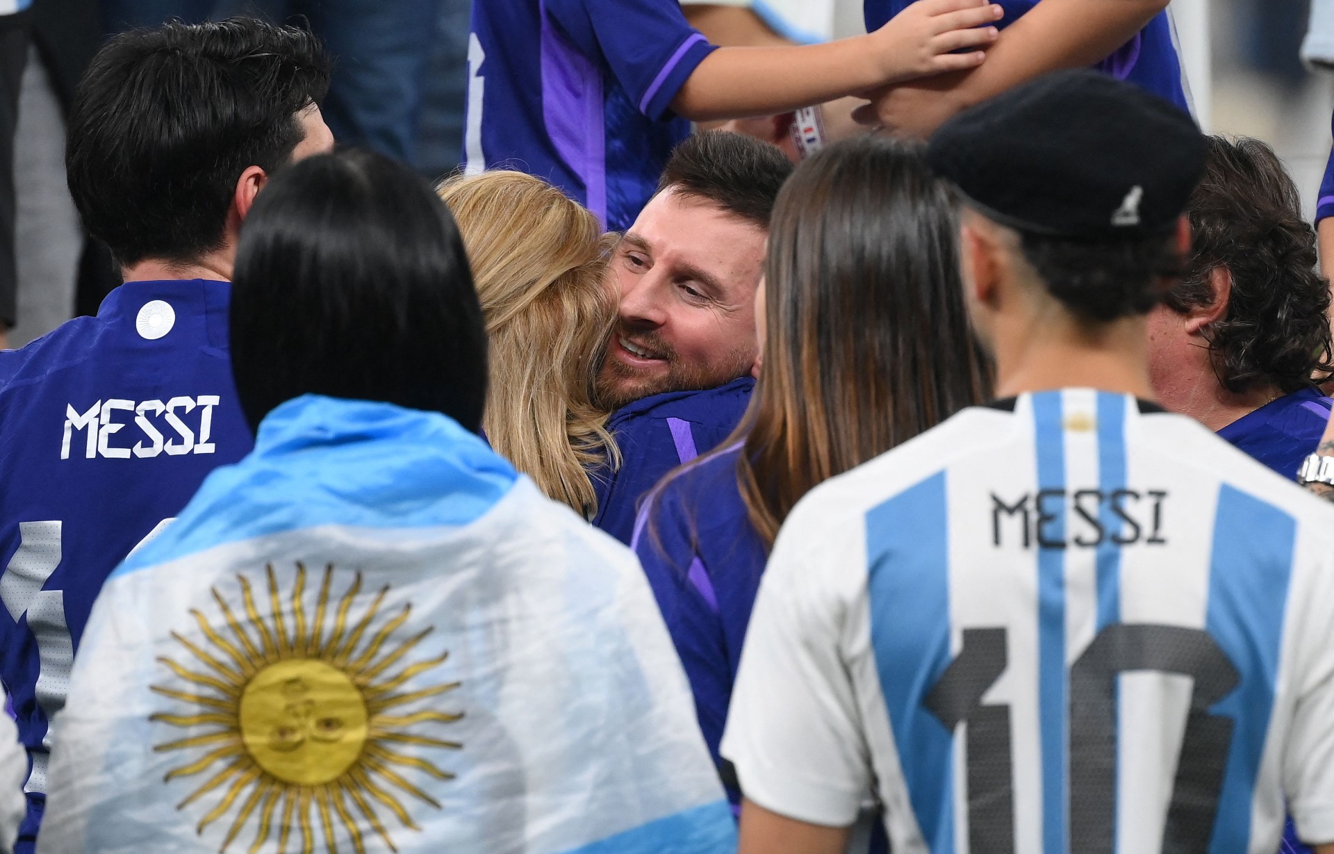 Lionel Messi celebrates World Cup glory with his mother