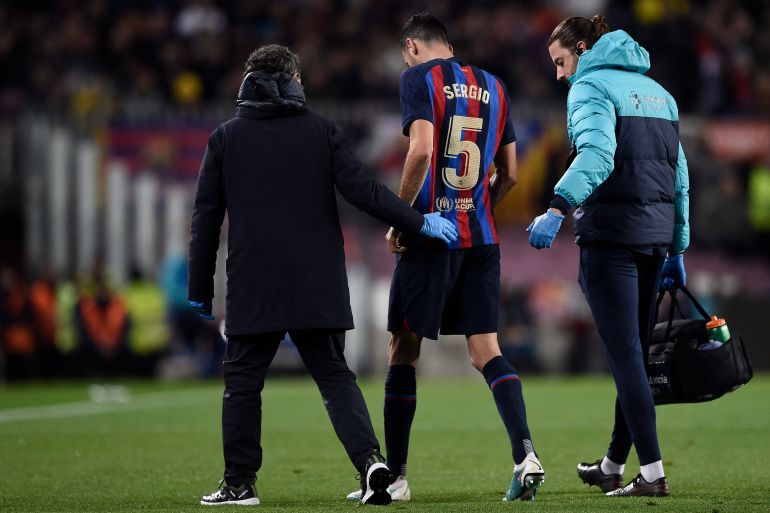 Sergio Busquets to miss Manchester United trip through injury