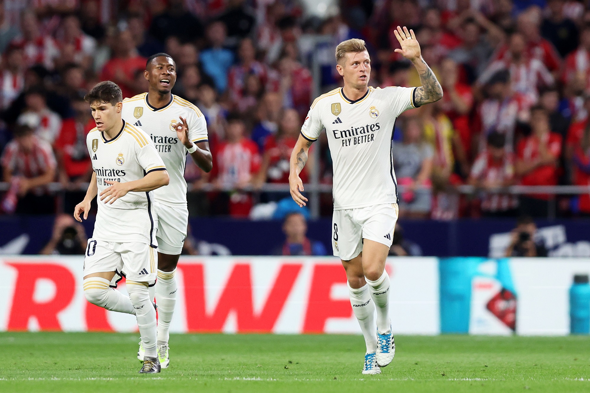 Aurelien Tchouameni of Real Madrid CF during the La Liga match between Real  Madrid and UD Almeria played at Santiago Bernabeu Stadium on April 29, 2023  in Madrid, Spain. (Photo by Cesar