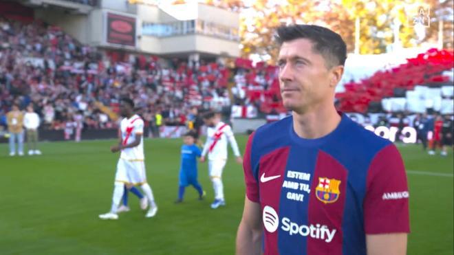 Barcelona players pay tribute to Gavi with special message for Rayo Vallecano clash