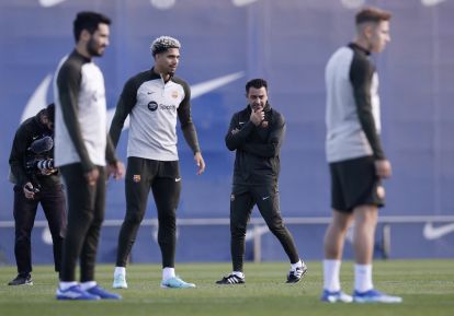 Barcelona's tactical training session