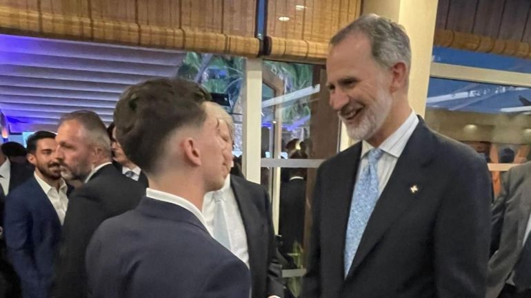 King of Spain passes message to Barcelona star Gavi after attending ...