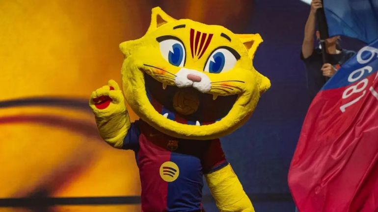 Image of Barcelona star Gavi goes viral with new 'Cat' mascot ...