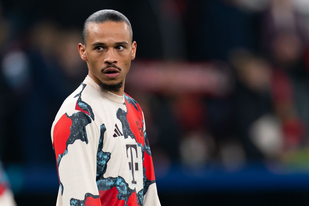 Leroy Sane on the bench for Bayern.
