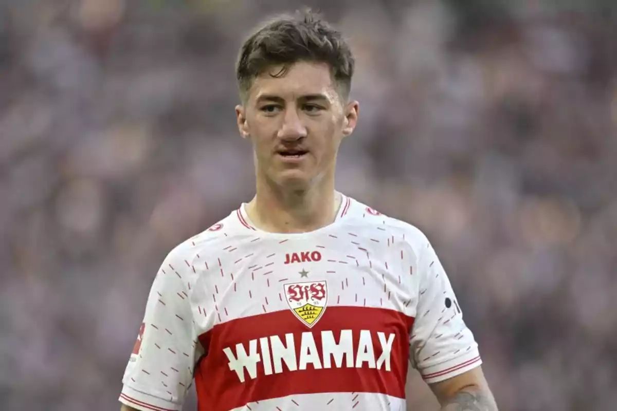 Stiller in action for Stuttgart.