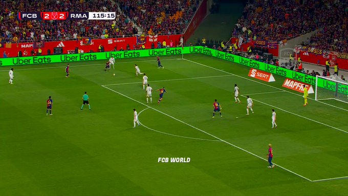 WATCH: Barcelona lead in extra time as Jules Kounde scores from range