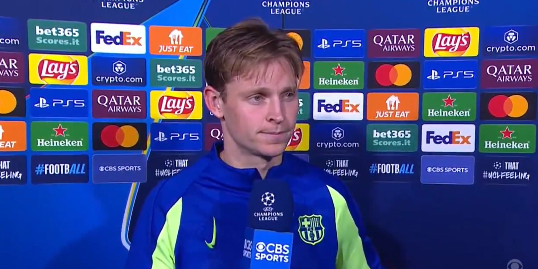 De Jong in a post-match interview.