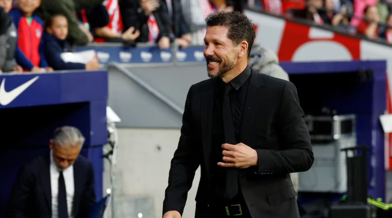 Atletico Madrid manager Diego Simeone reacts to Alexander Sorloth goal blitz