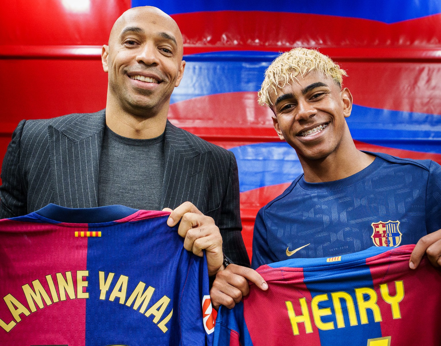 Thierry Henry and Lamine Yamal