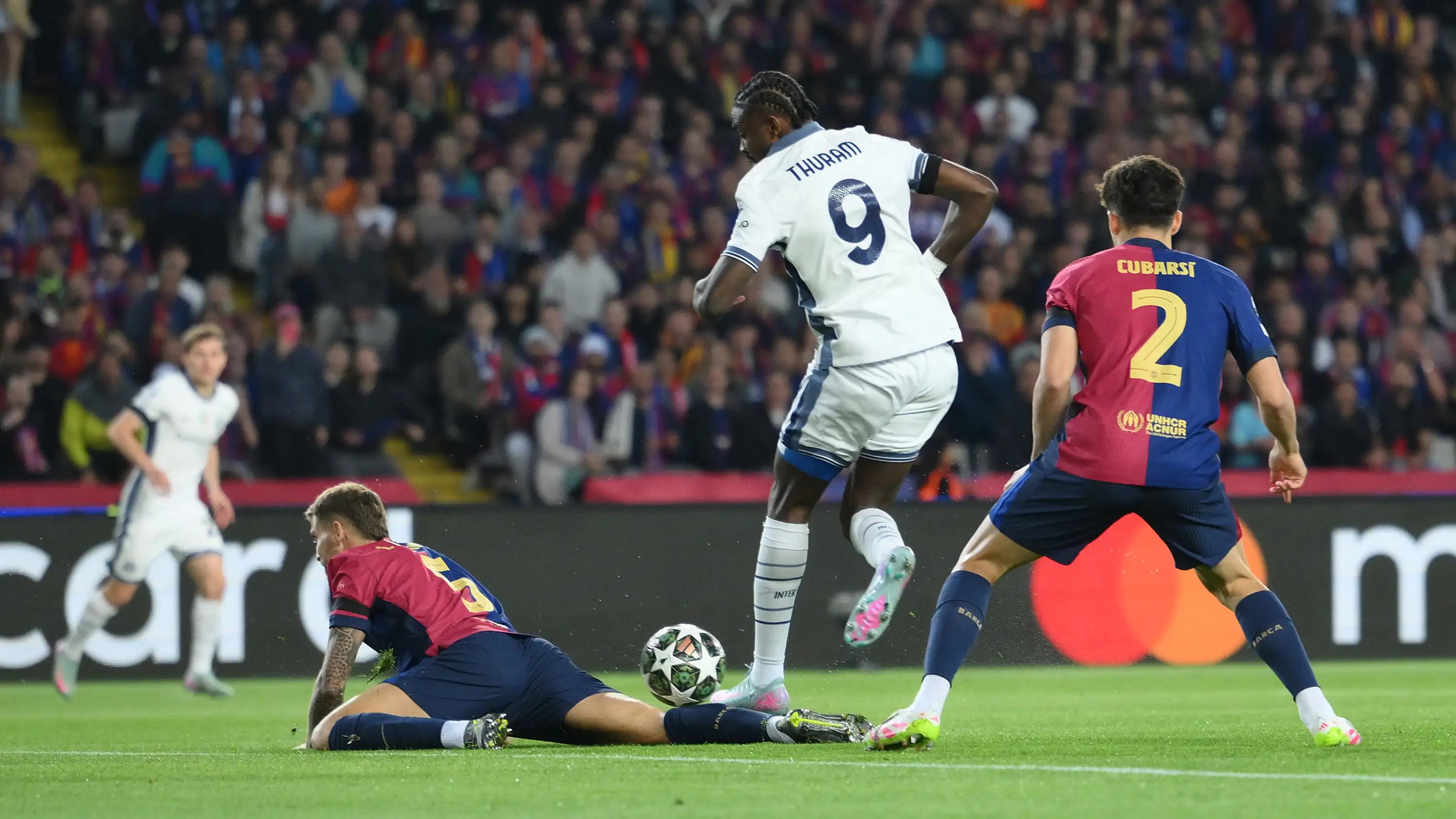 Thuram scores against Barcelona.