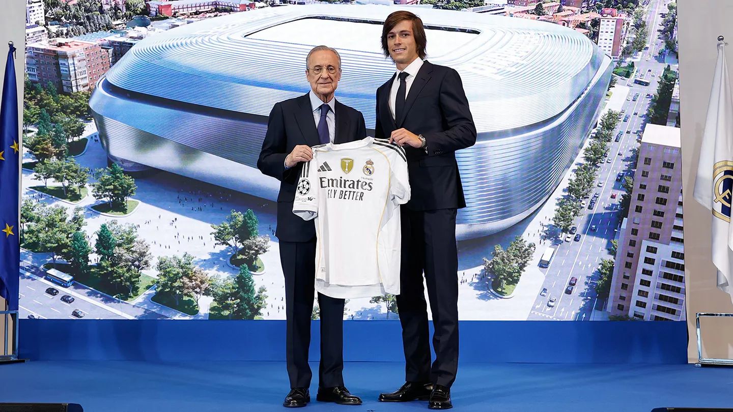 Real Madrid present new signing Alvaro Carreras as number is revealed