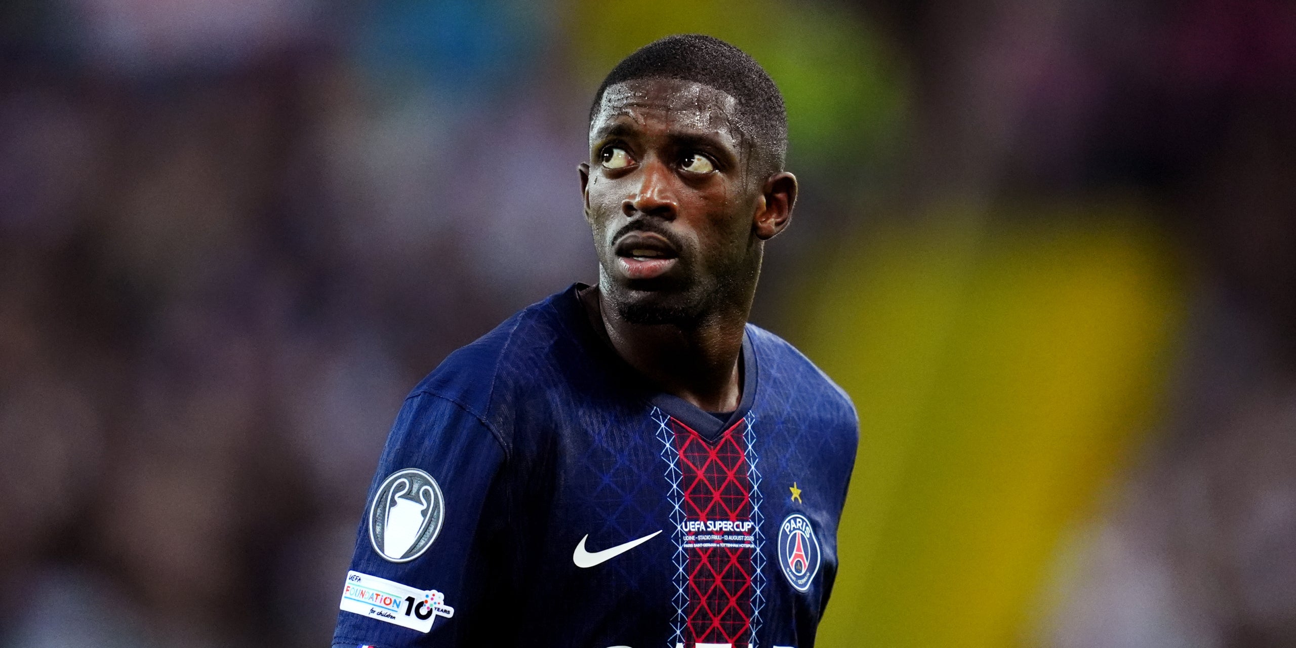 Dembele will miss PSG's clash with former club Barcelona.