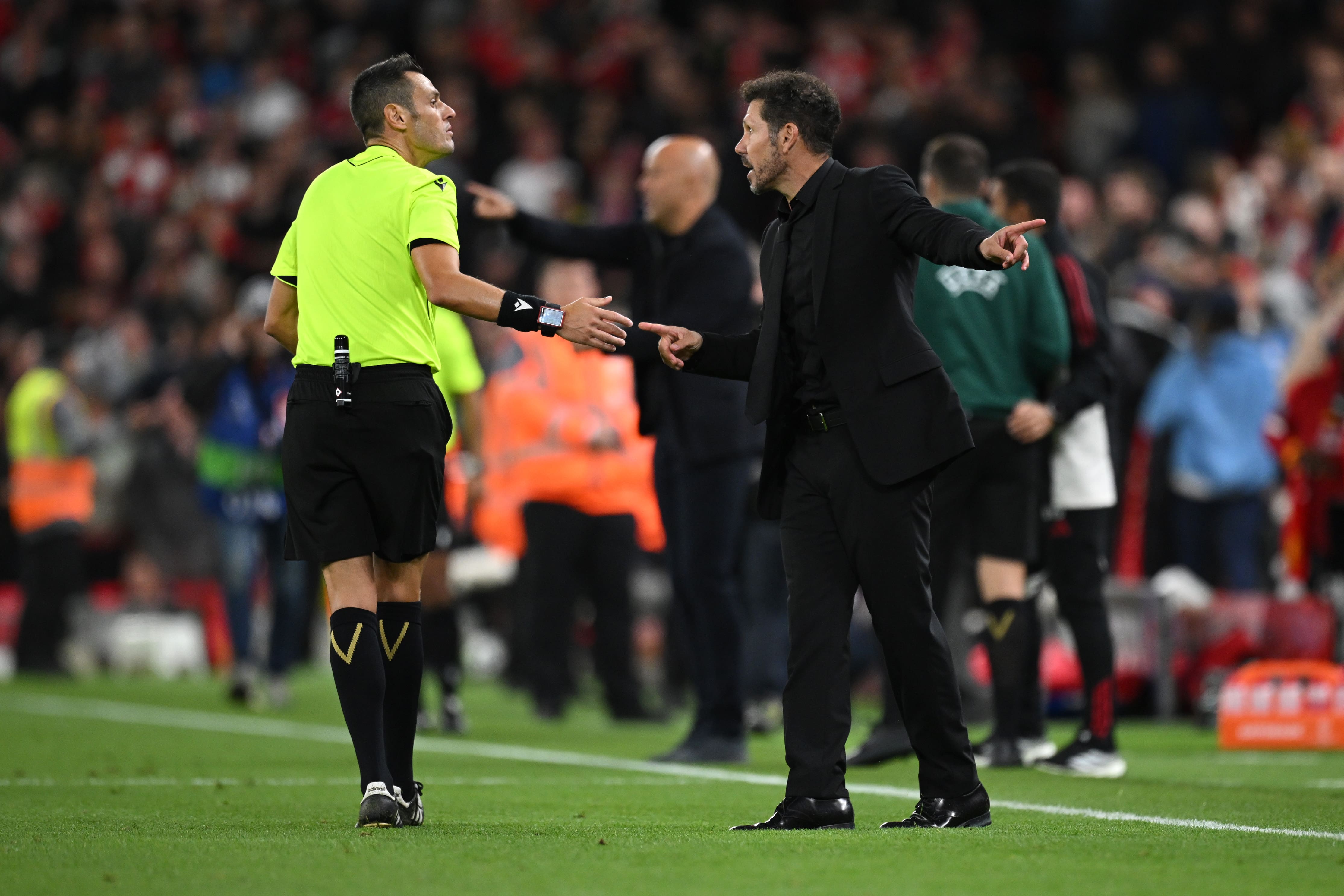 Simeone got involved with Poulter.