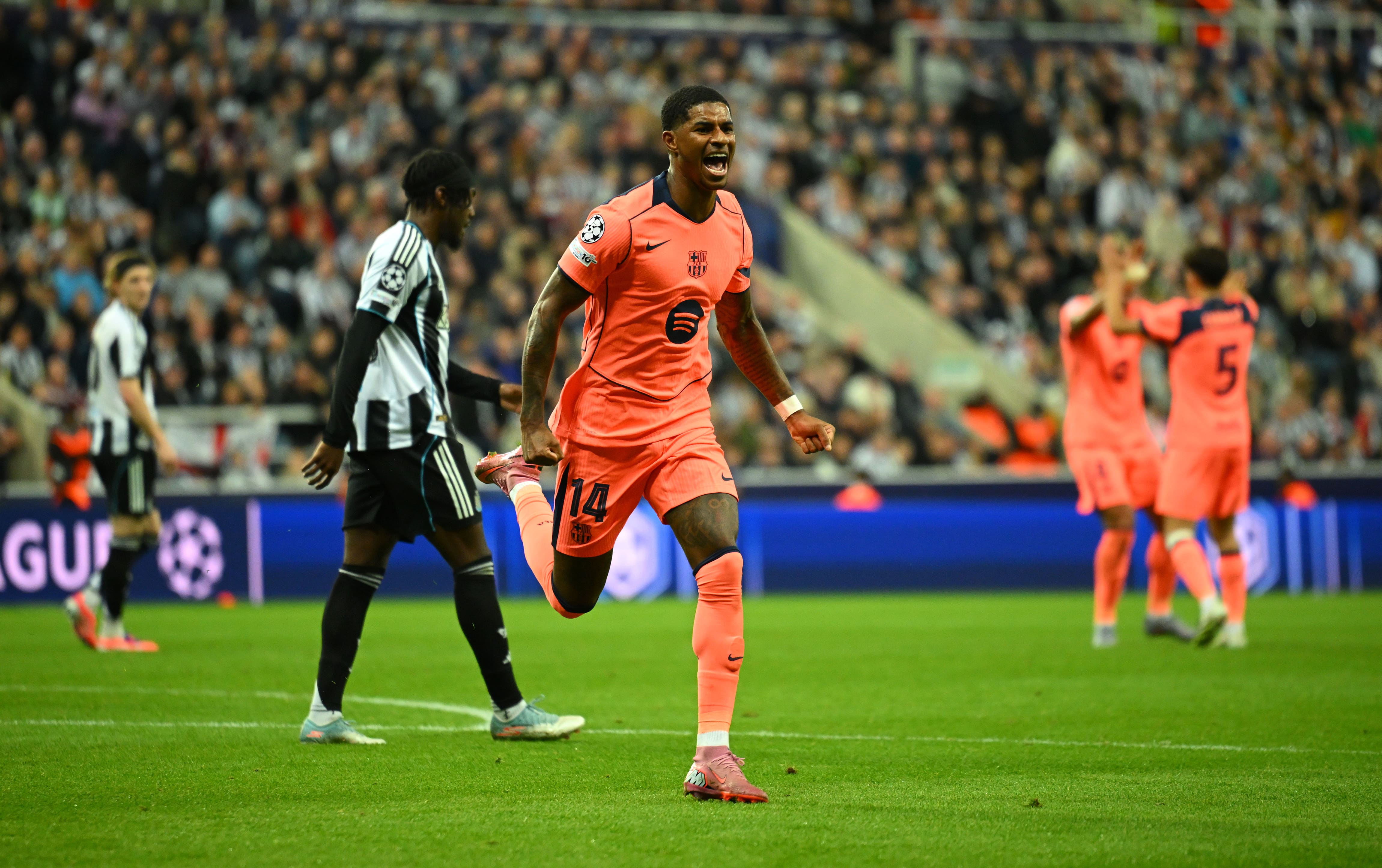 Marcus Rashford fires Barcelona to victory in opening Champions League match