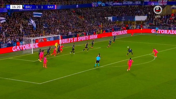 WATCH: Club Brugge go back in front as Barcelona defensive issues exploited again