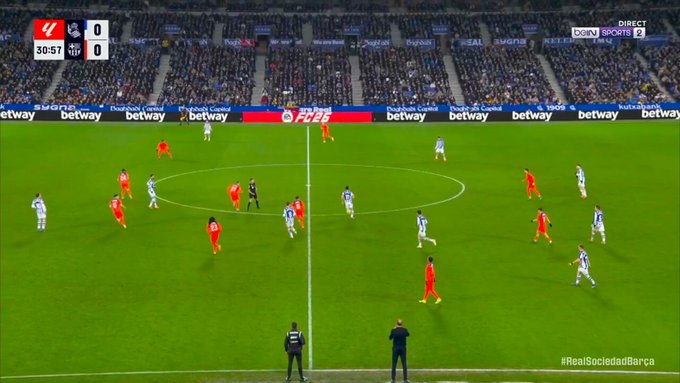 WATCH: Barcelona fall behind as Mikel Oyarzabal scores opening goal for Real Sociedad