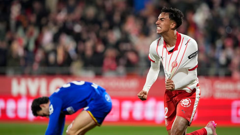 Reis celebrates his equaliser.