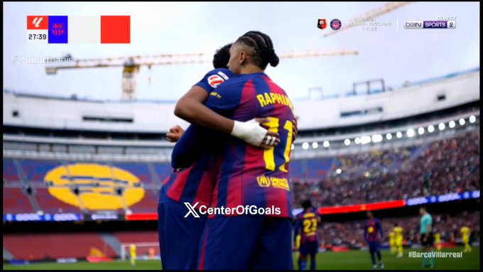 WATCH: Lamine Yamal scores two first half goals, Barcelona lead 2-0 against Villarreal